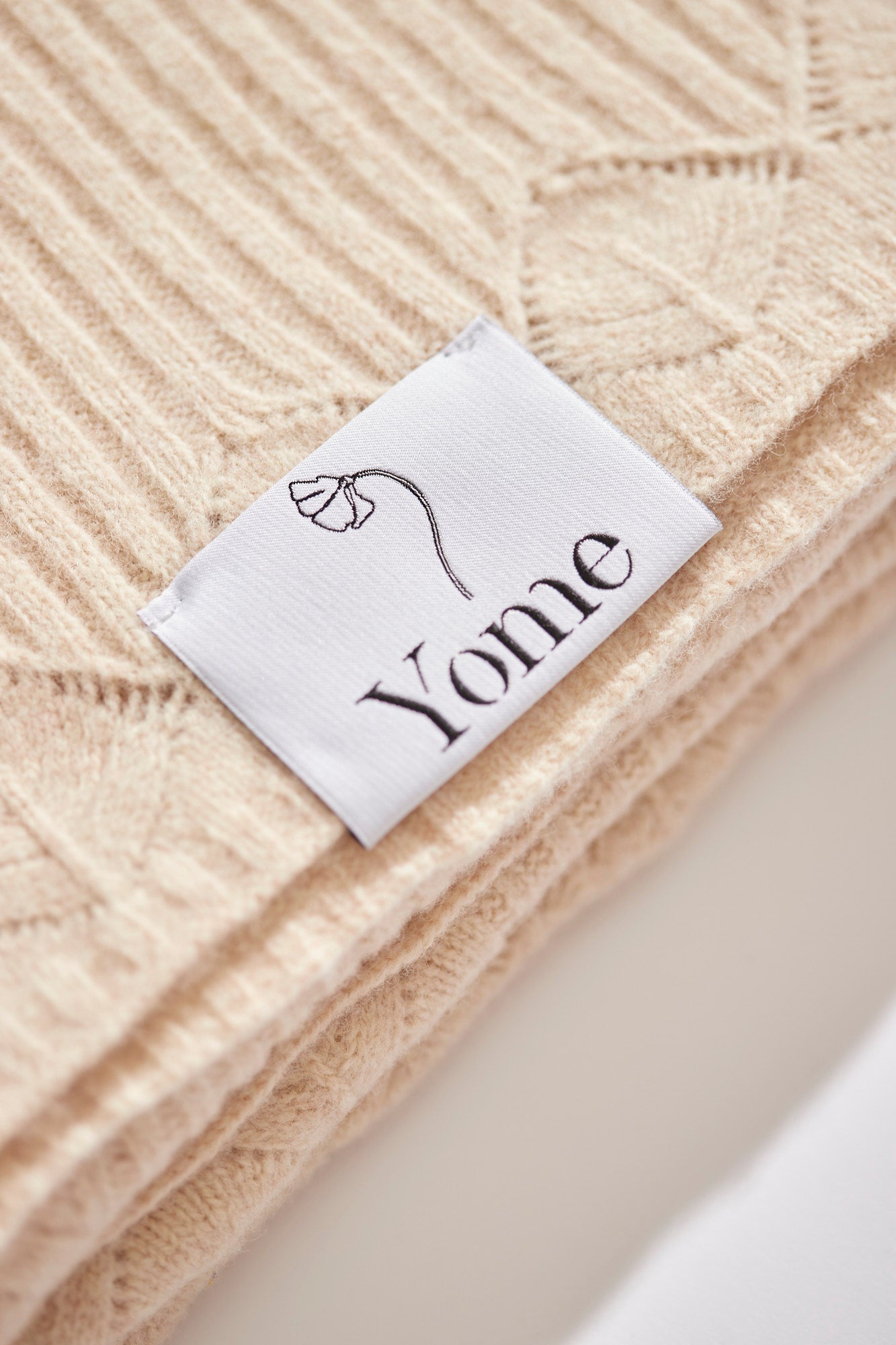 Yak & Merino wool blanket - Beige - Yomestudios