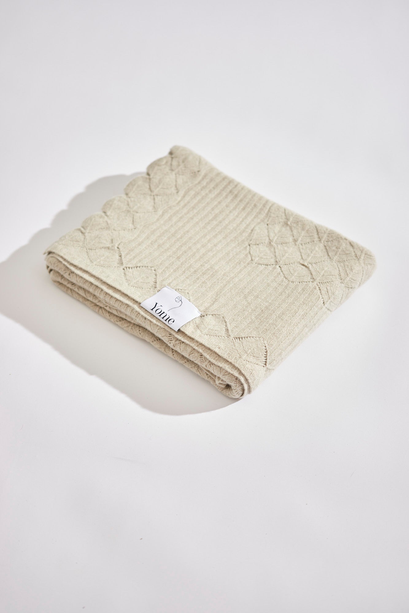 Yak & Merino wool blanket - Light green - Yomestudios