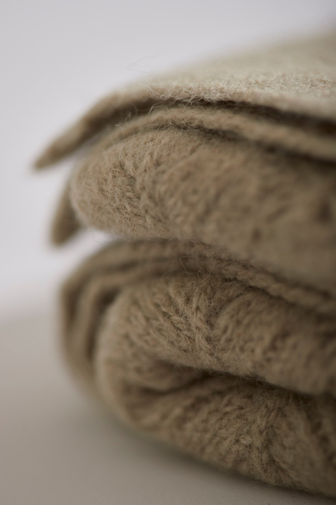 Yak & Merino wool blanket - Light green - Yomestudios