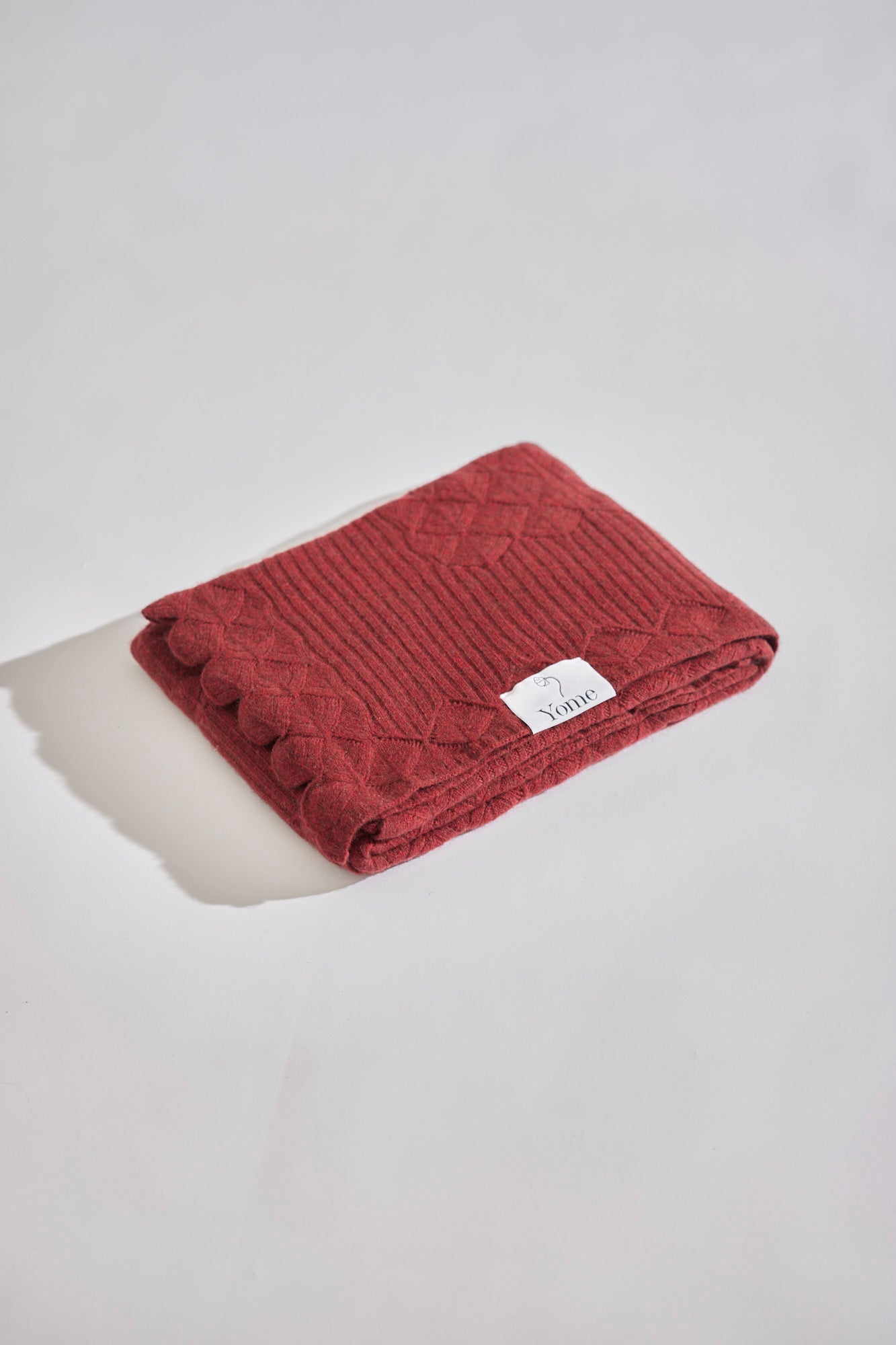 Yak & Merino wool blanket - Bordeaux - Yomestudios